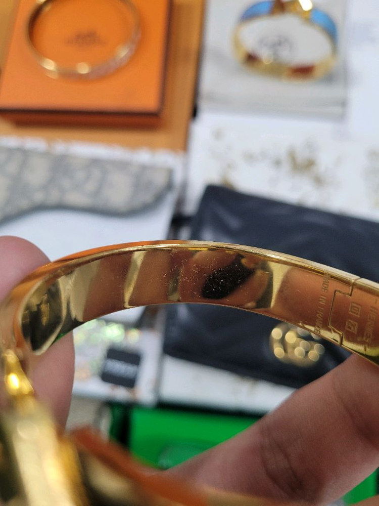 에르메스 클릭아슈 브레이슬릿 PM 팔찌 블랙 골드 이미지