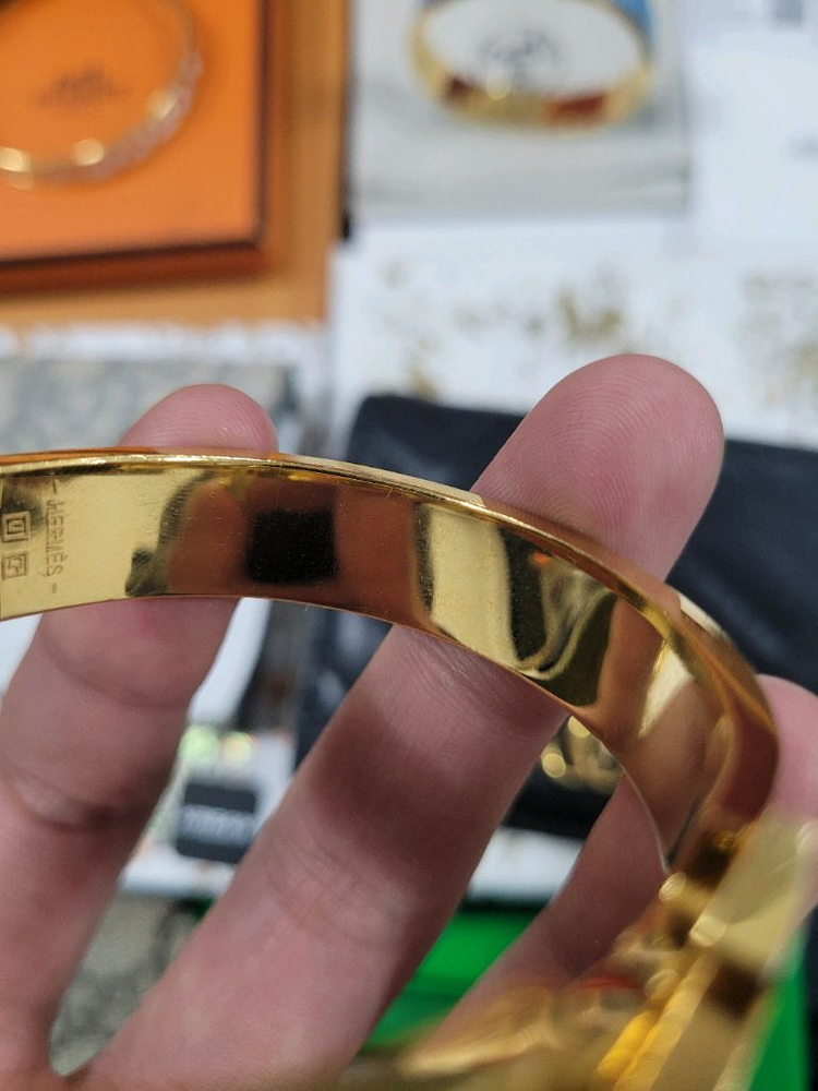 에르메스 클릭아슈 브레이슬릿 PM 팔찌 블랙 골드 이미지