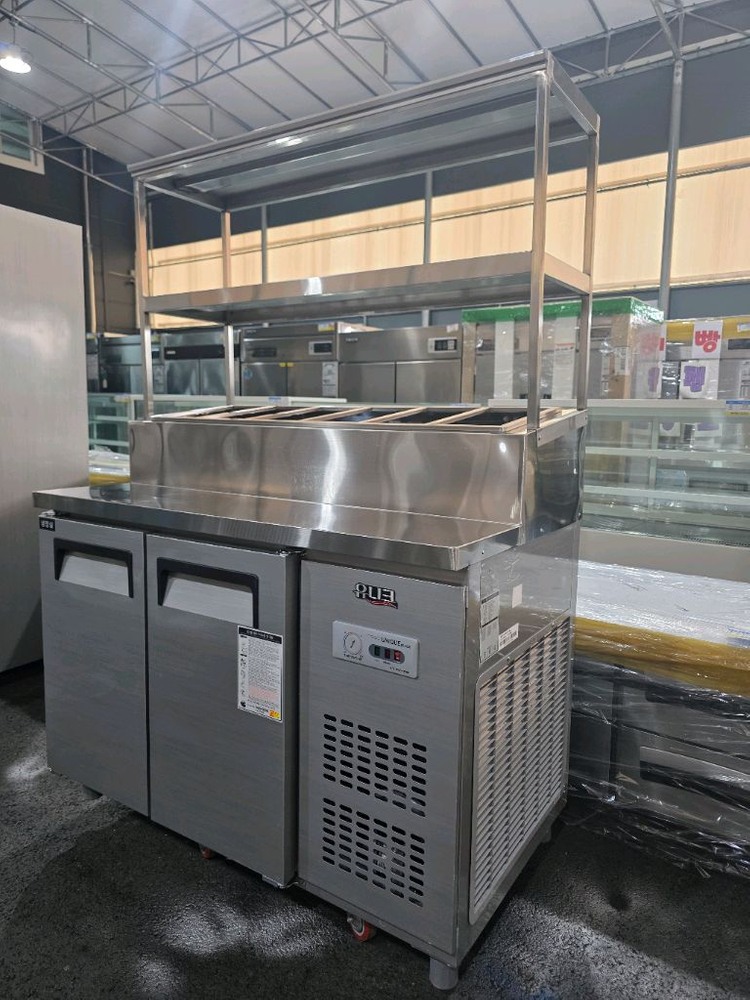 유니크 토핑냉장고 1200 + 상부선반 UDS-12RPAR-1 이미지