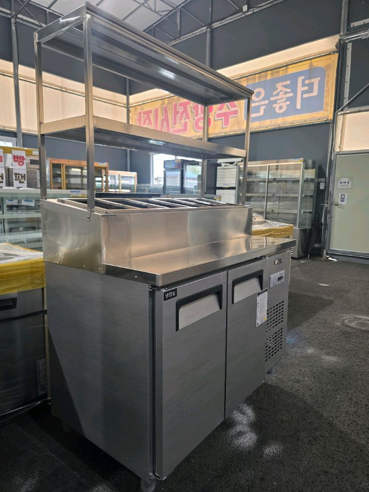 유니크 토핑냉장고 1200 + 상부선반 UDS-12RPAR-1 이미지