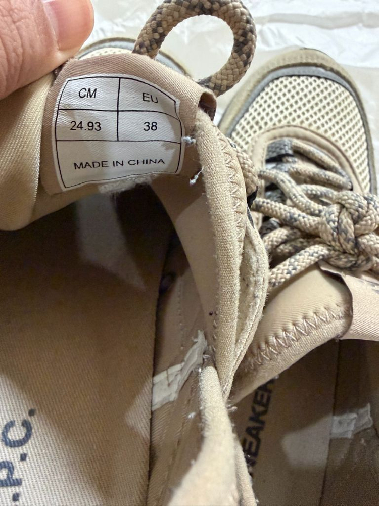 APC아페쎄 RTH 콜라보 스니커즈 38 사이즈 이미지