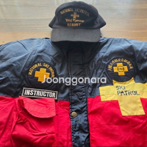 대한 스키 협회 스키복 SKI PATROL 스키 패트롤 패딩 XL + 용평 리조트 스키 패트롤 모자 스키 패딩 이미지