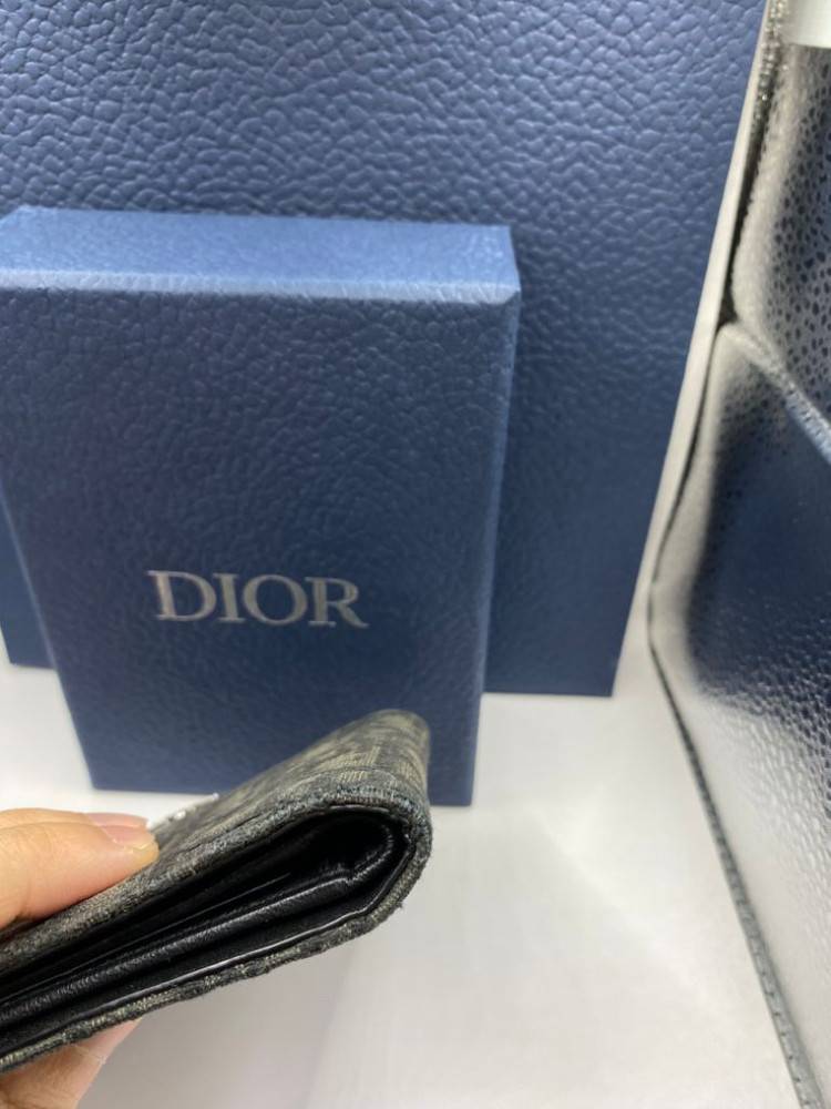 [OS] 디올 오블리크 반지갑 블랙 이미지
