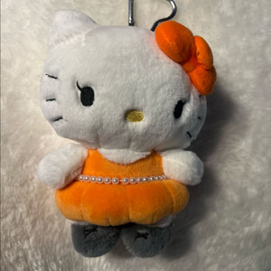 헬로키티 x 지수 콜라보 키티 키링 오렌지 이미지