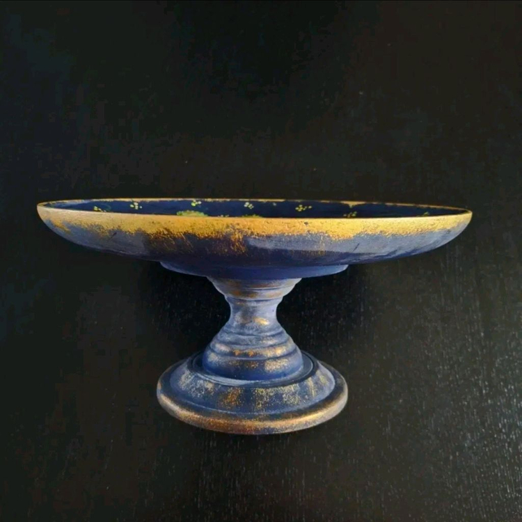 앤틱빈티지 포크아트 스탠드 디저트 접시 트레이 받침대 플레이팅접시 이미지