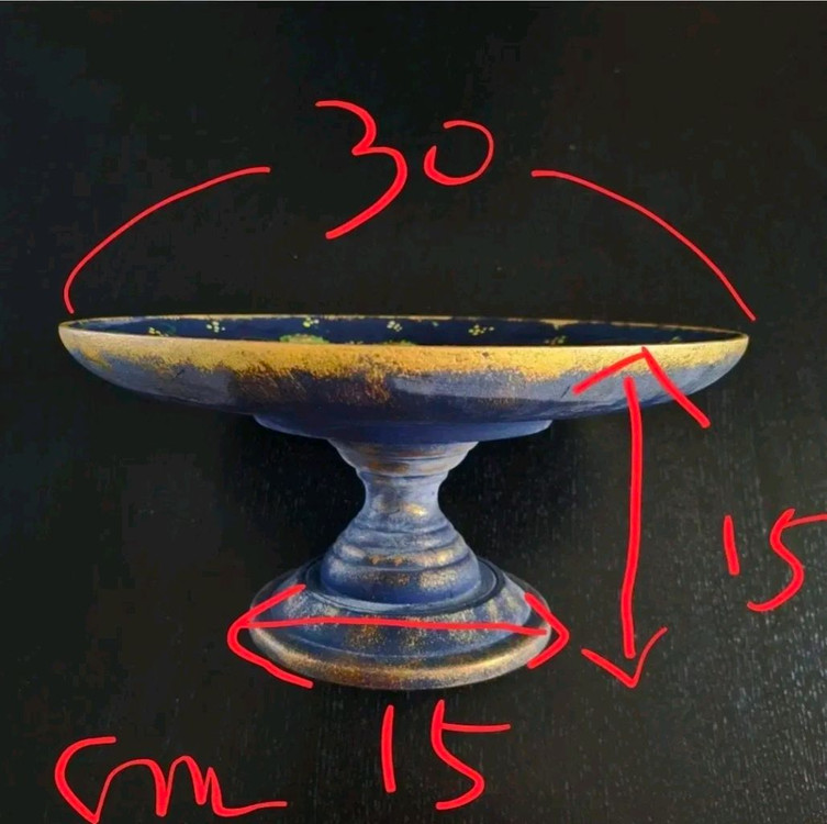 앤틱빈티지 포크아트 스탠드 디저트 접시 트레이 받침대 플레이팅접시 이미지