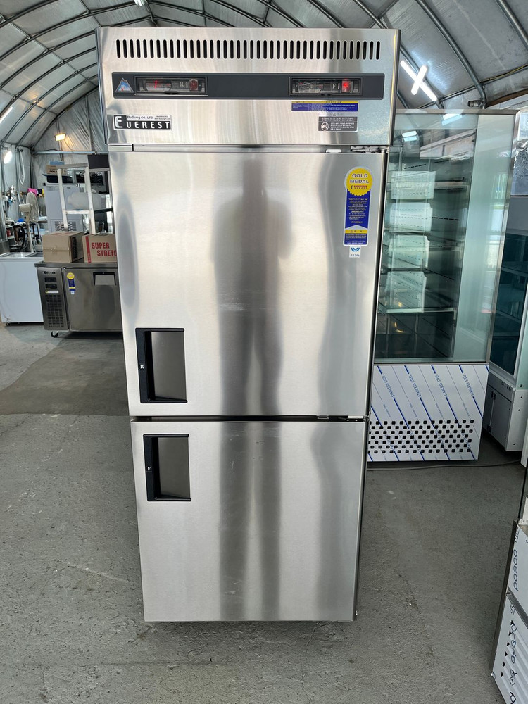 부성 에베레스트 수직 냉장냉동고 간냉식 반반 올스텐 냉장1칸 냉동1칸 업소용 베이커리카페 이미지