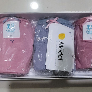첨이첨이 여아삼각팬티 60호 3매입 1박스 모달원단 이미지