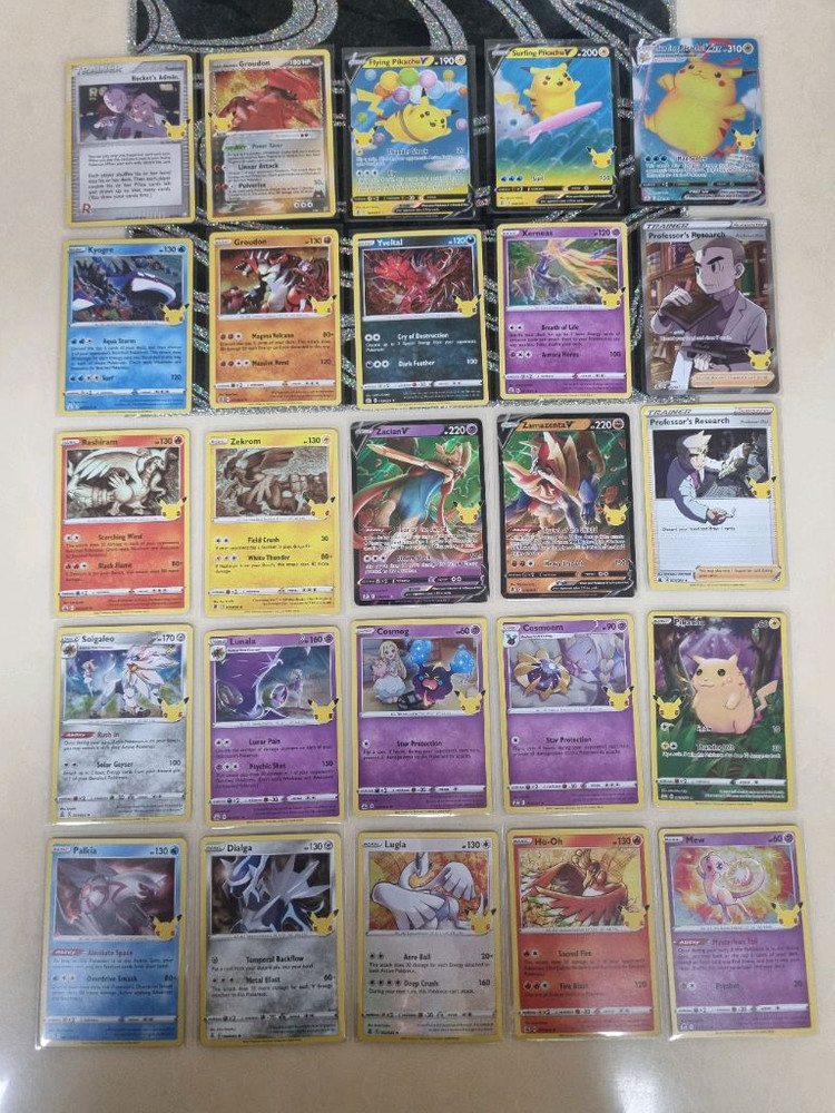 포켓몬카드 25주년 북미 영문판 25종 일괄 이미지