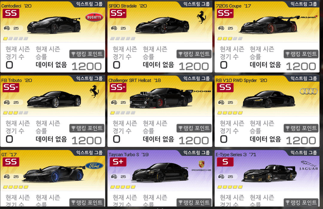 모바일 PC 레이싱마스터 게임 V13 계정팝니다. 이미지