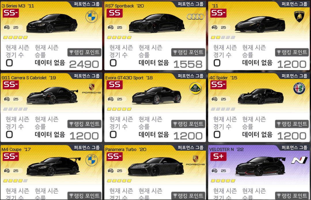 모바일 PC 레이싱마스터 게임 V13 계정팝니다. 이미지