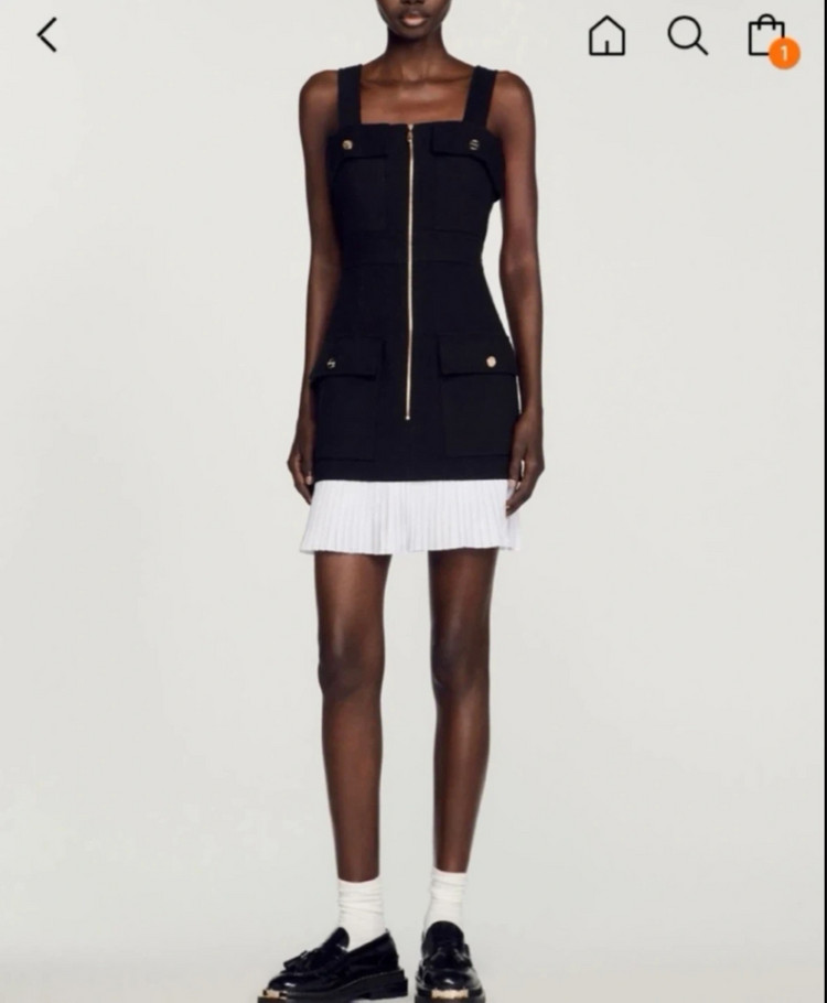 산드로 플리츠 원피스 55 이미지