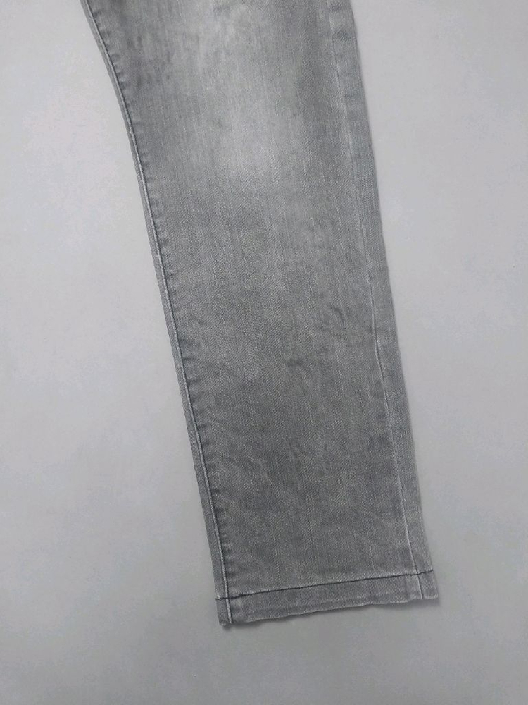 [32] 발망 그레이워싱 지퍼디자인 테이퍼드진 청바지 이미지