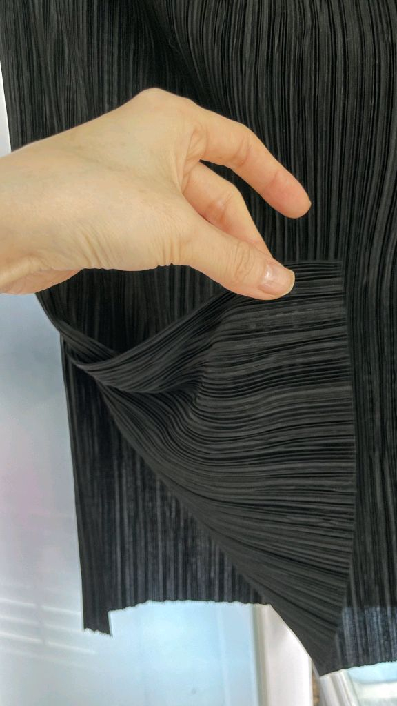 ssumj 와이드 플리츠 스커트 소라. 블랙 2세트 이미지