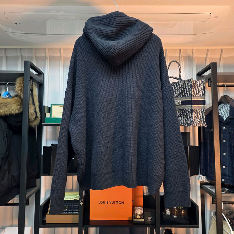 [클로젯][XL]셀린느 체인로고 리브드 니트 후드티 이미지