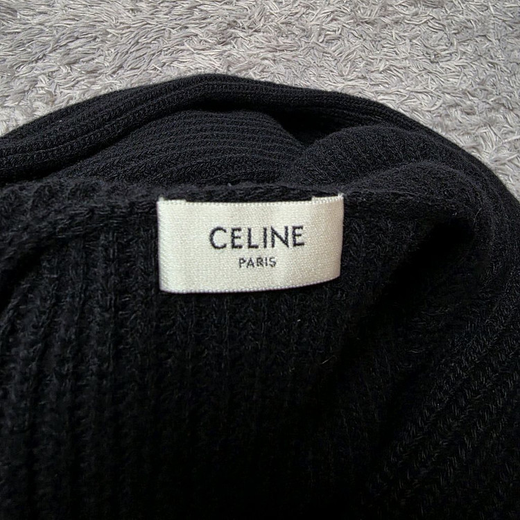 [클로젯][XL]셀린느 체인로고 리브드 니트 후드티 이미지