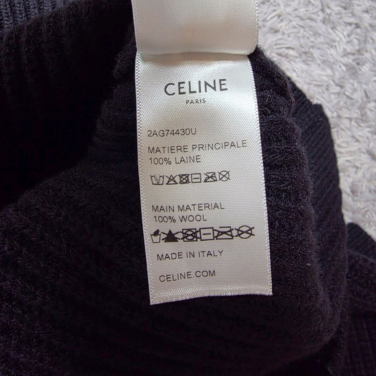 [클로젯][XL]셀린느 체인로고 리브드 니트 후드티 이미지