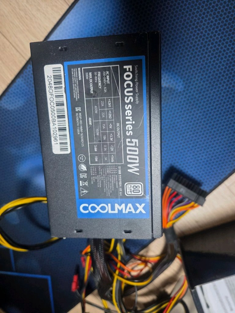 쿨맥스 500w 파워서플라이 이미지