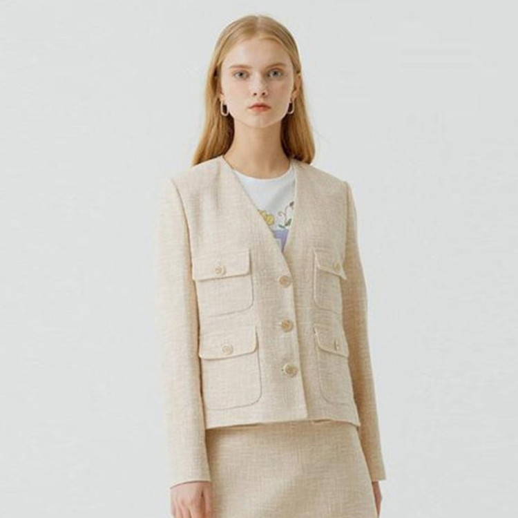 질스튜어트(JILLSTUART) 스트레치 면혼방 트위드자켓 55-66 이미지