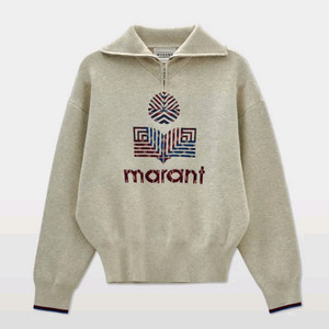 38) 이자벨 마랑 Isabel Marant 하프 지퍼 로고 니트 이미지