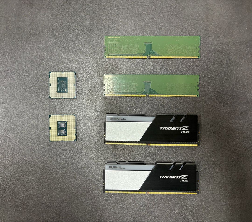 인텔 i7-10700kf / i3-6100 / 지스킬 ddr4-3600 (16gb(8gx2)) 등 판매합니다. 이미지