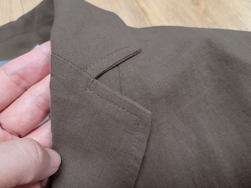 몽돌(MONGDOL) 오버핏 린넨하프자켓 55-66 새상품 이미지