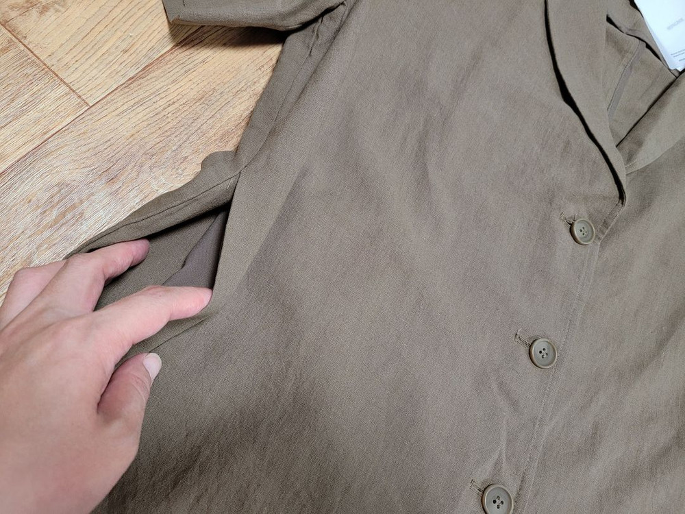 몽돌(MONGDOL) 오버핏 린넨하프자켓 55-66 새상품 이미지