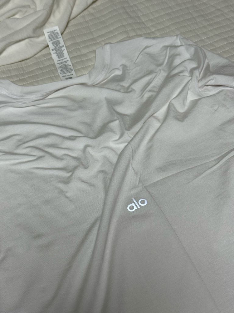 (새상품) Alo 알로 올데이숏슬리브 화이트 XS 이미지