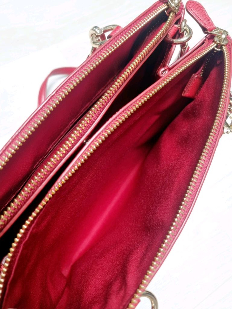 코치 Coach 캐리올 레더크로스백 레드 가방 핸드백 (토트백) 이미지