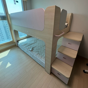 한샘 2층침대 버니 벙커침대 계단장형 자녀 침대(이사임박 가격 할인 급처분) 이미지