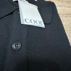 [M] 쿠어 탑필 캐시 울 카라 가디건 블랙 이미지