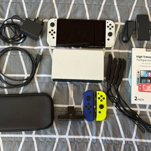 닌텐도스위치 OLED 풀박스 (게임10종+조이콘+각종악세사리 포함) 이미지