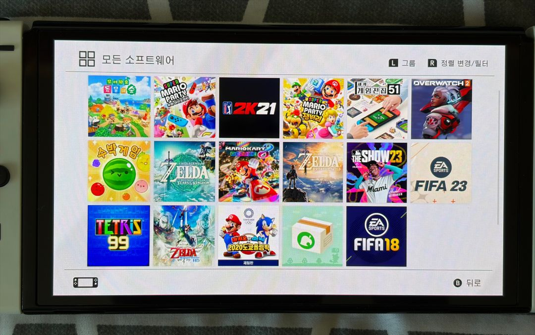 닌텐도스위치 OLED 풀박스 (게임10종+조이콘+각종악세사리 포함) 이미지