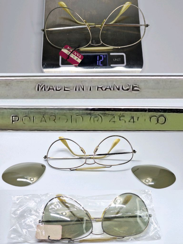 80s 프랑스제 빈티지 데드스톡/Polaroid 4540 선글라스 겸 안경테 투브릿지 더블브릿지 일본 수입 패션 이미지