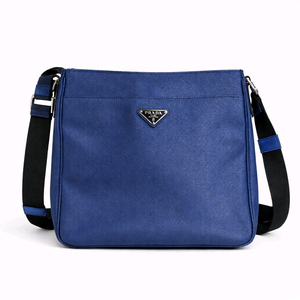 프라다 블루 사피아노 레더 크로스백 이미지