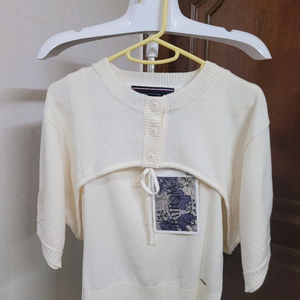 로맨틱크라운 아이보리 컬러 니트 셋업 M 이미지