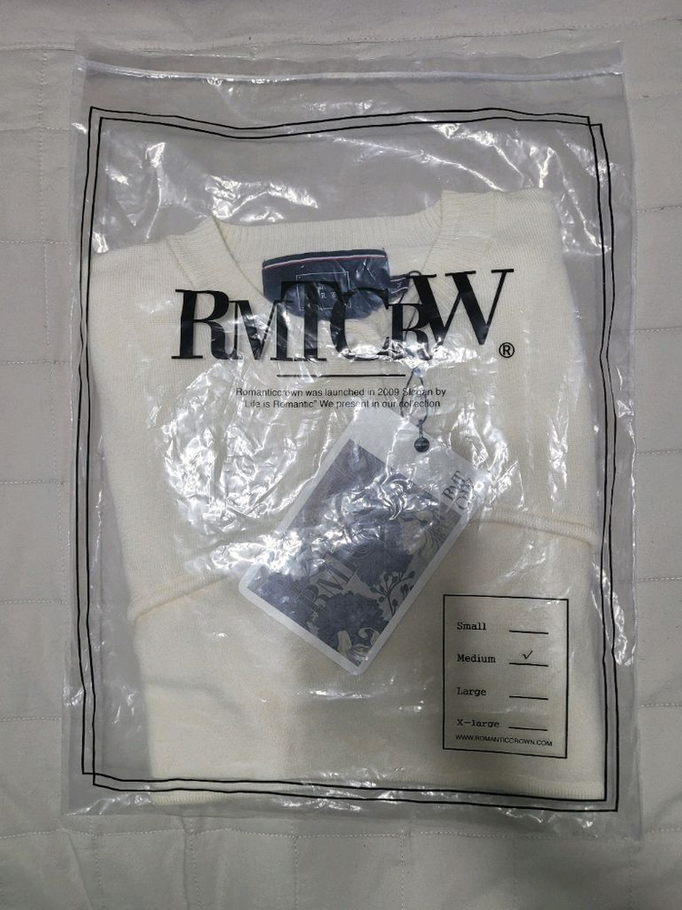 로맨틱크라운 아이보리 컬러 니트 셋업 M 이미지