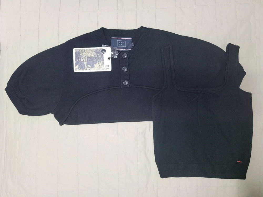 로맨틱 크라운 블랙 컬러 니트 셋업 M 이미지