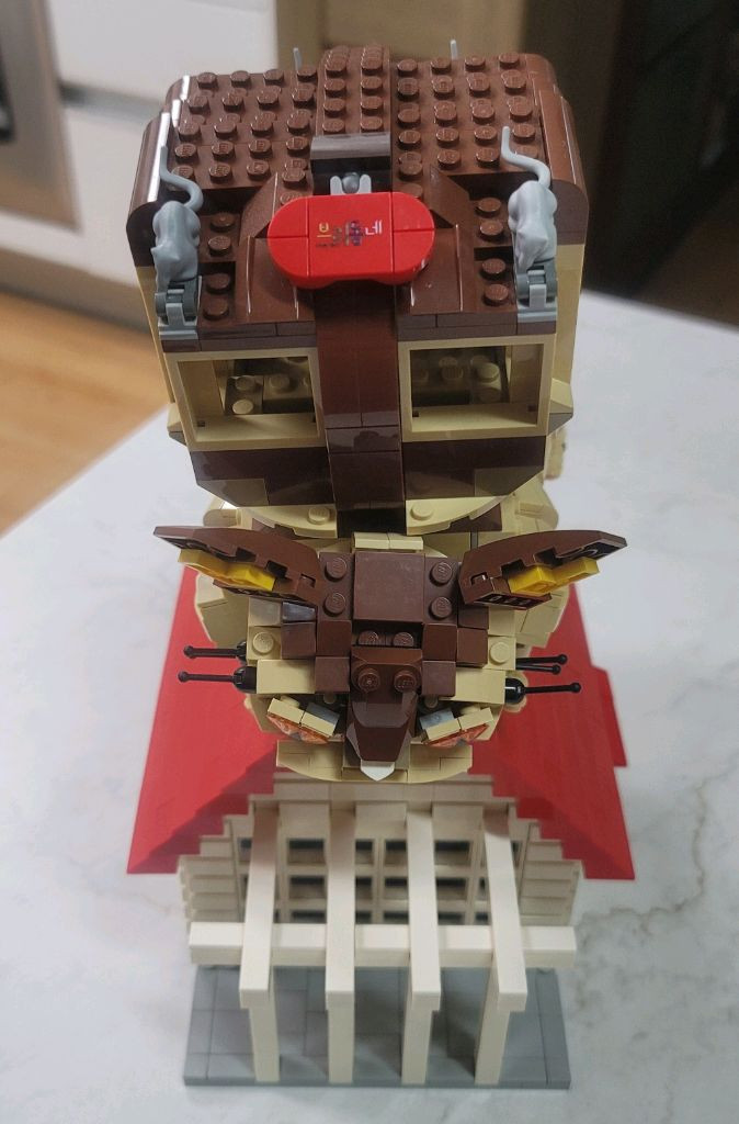 레고 커스텀 창작 지브리 토토로 고양이버스 & 거치대 집 이미지