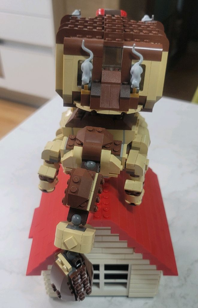 레고 커스텀 창작 지브리 토토로 고양이버스 & 거치대 집 이미지