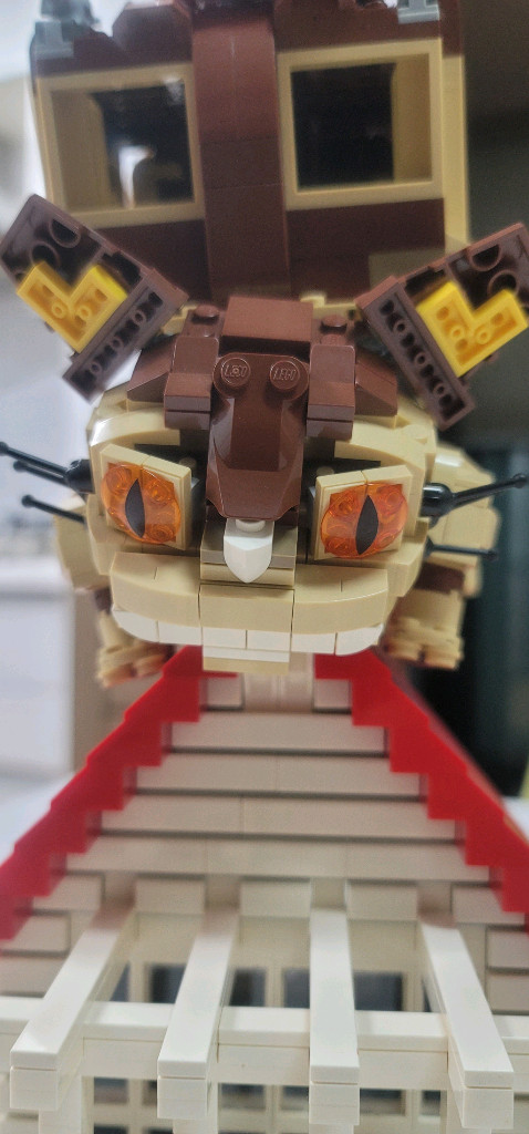 레고 커스텀 창작 지브리 토토로 고양이버스 & 거치대 집 이미지