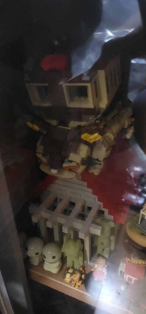 레고 커스텀 창작 지브리 토토로 고양이버스 & 거치대 집 이미지