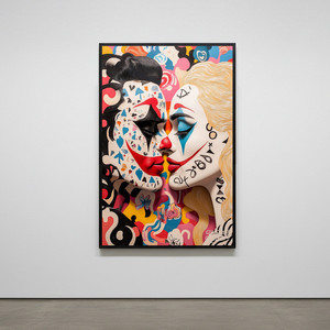 운명의 입맞춤 그림 액자 팝아트 인테리어소품 조커그림 조커액자 대형 거실 꾸미기 벽걸이 감성 아트포스터 카페 선물용 이미지