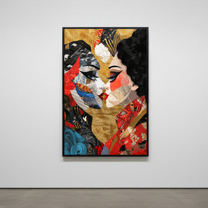 그림 액자 팝아트 인테리어소품 경계 없는 미 인물화 여성얼굴 그림 액자 대형 거실 꾸미기 벽걸이 감성 아트포스터 선 이미지