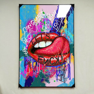 그림 액자 팝아트 인테리어소품 입술그림 입술액자 화려한 스트릿 감성 거실 카페 인테리어 아트포스터 대형 액자 추천 이미지
