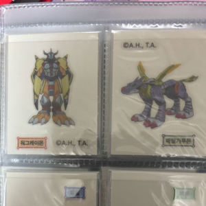 디지몬젤리 띠부씰 워그레이몬. 메탈가루몬 판매 이미지