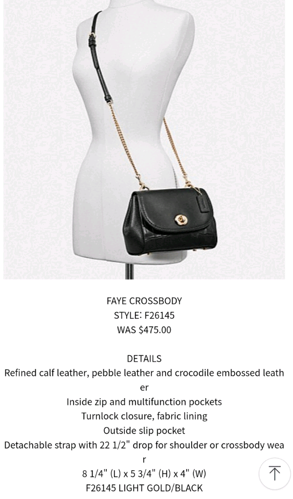 (새상품)코치 페이 크로스백 이미지