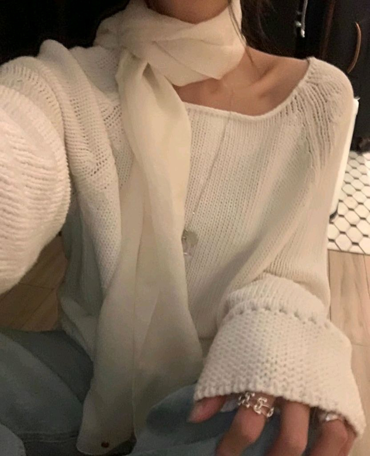 [아이보리] 포스터 긴자 나그랑 니트 이미지
