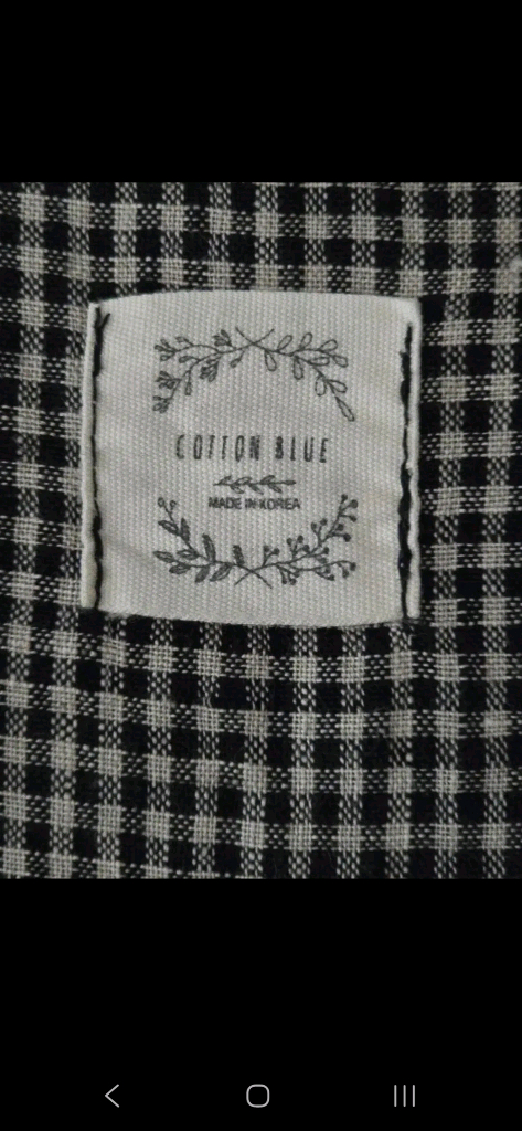 프리~88/면 롱 체크 원피스 이미지