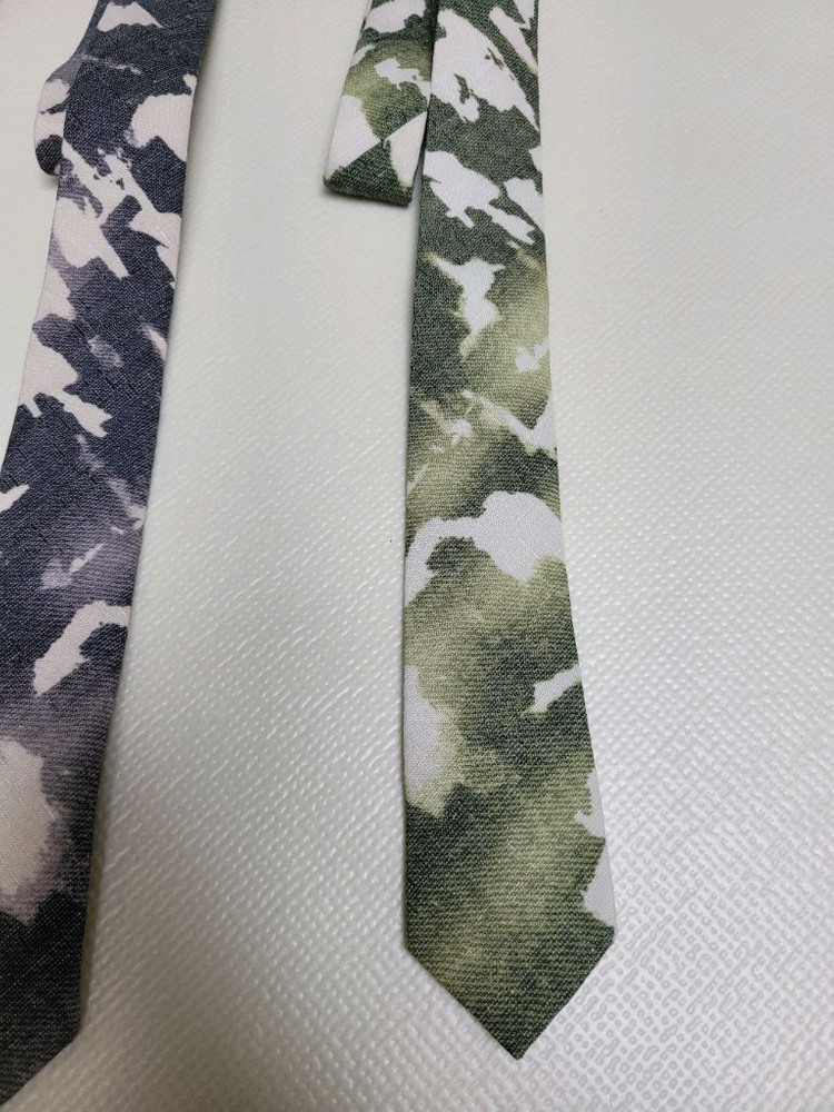 넥타이 3종 (까모패턴 퍼플, 그레이, 그린) 이미지